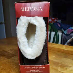 Merona Leather/Suede Slippers